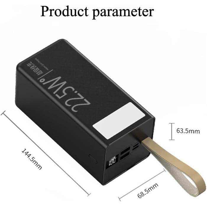 Мобільна зарядка UNITECH U86A 50000mAh 22.5W зі швидкою зарядкою ∙ Портативний акумулятор Power Bank UNITECH U86A 50000mAh