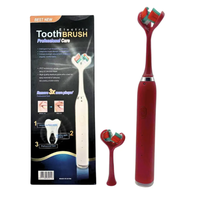 Акумуляторна зубна щітка Electric Toothbrush Best New з подвійною головкою ∙ Ефективна зубна щітка Electric Toothbrush
