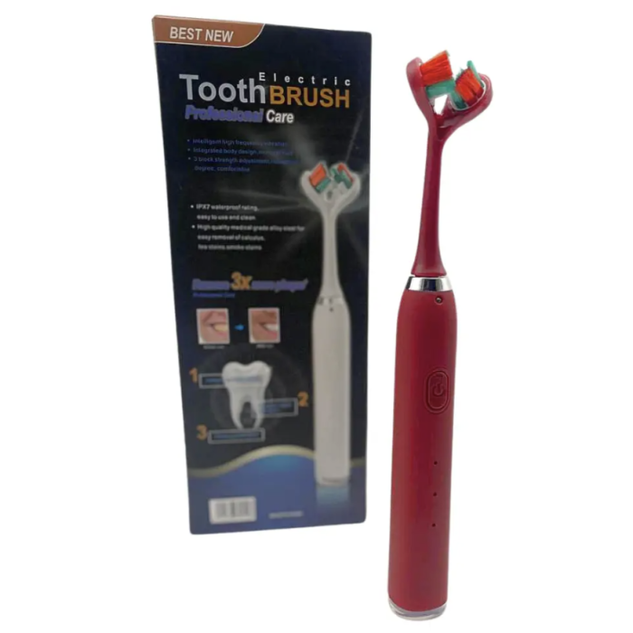 Акумуляторна зубна щітка Electric Toothbrush Best New з подвійною головкою ∙ Ефективна зубна щітка Electric Toothbrush
