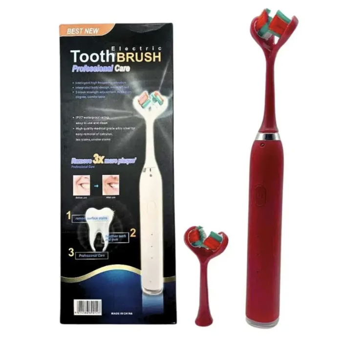 Акумуляторна зубна щітка Electric Toothbrush Best New з подвійною головкою ∙ Ефективна зубна щітка Electric Toothbrush