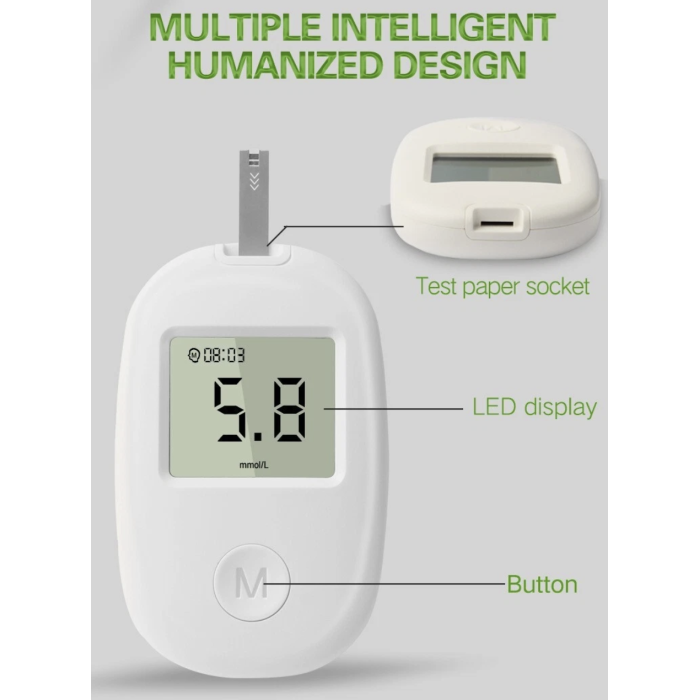 Глюкометр Glucose Meter GLM-76 ∙ Компактний глюкометр GLM-76 для вимірювання рівня цукру в крові
