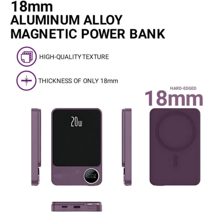 Бездротовий Power Bank MagSafe 20 000 mAh для телефону ∙ Зарядний пристрій Power Bank MagSafe 20 000 mAh