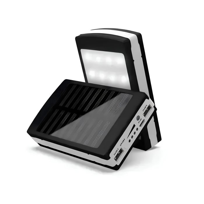 Портативний зарядний пристрій з ліхтариком Solar Power Bank 50000 mAh ∙ Зарядний пристрій Power Bank Solar 50000 mAh з LED ліхтариком