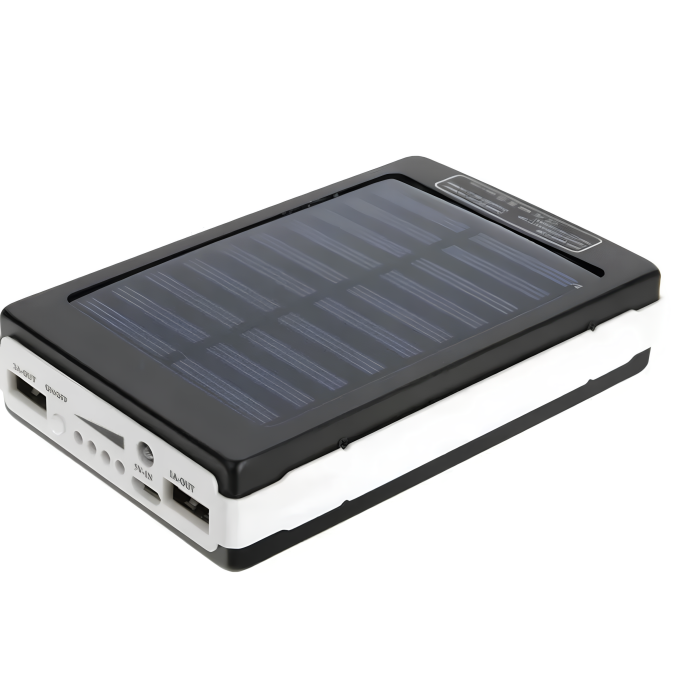 Портативний зарядний пристрій з ліхтариком Solar Power Bank 50000 mAh ∙ Зарядний пристрій Power Bank Solar 50000 mAh з LED ліхтариком