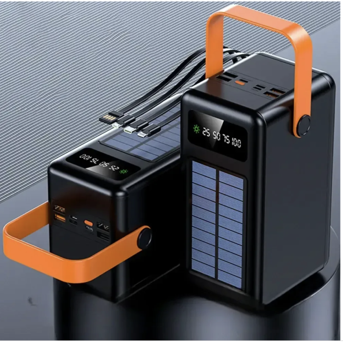 Power Bank YM-641 CX 180000 mAh з ліхтариком ∙ Повербанк YM-641 CX на сонячній батареї з дисплеєм