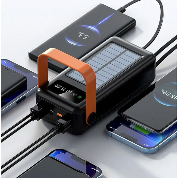 Power Bank SOLAR YM-636CX 80000 mAh з ліхтариком ∙ Портативний акумулятор YM-636C на сонячній батареї