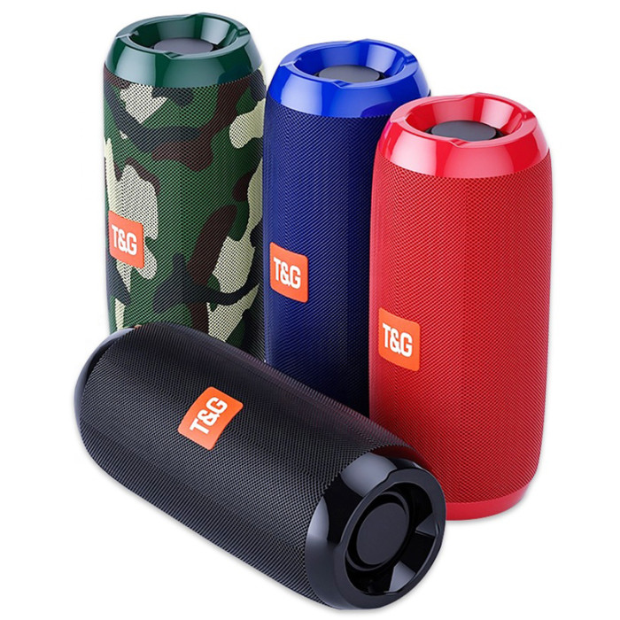 Портативна стереоколонка Bluetooth T&G TG117 для відпочинку ∙ Бездротова водостійка Bluetooth-колонка TG-117 для дому