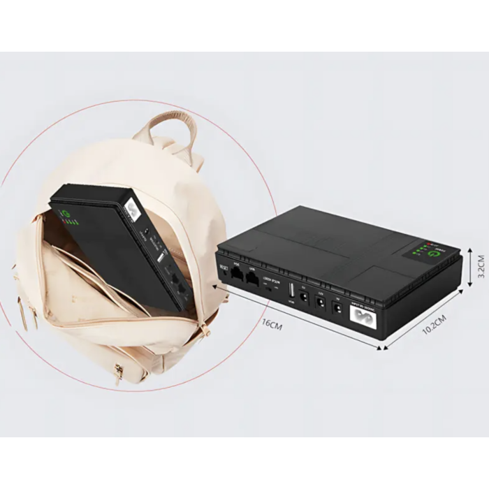 Джерело безперебійного живлення для роутера DC UPS DC1018P 18W 10400mAh ∙ Джерело безперебійного живлення DC1018P