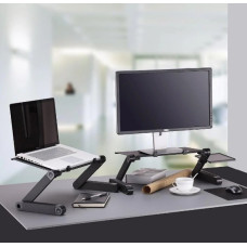 Столик - підставка для ноутбука з активним охолодженням Laptop Table T8 стіл-трансформер + 2 кулери