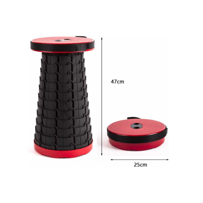 Складний телескопічний стілець Telescopic stool ∙ Похідний розкладний стілець-табурет для риболовлі, туризму та відпочинку