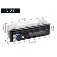 Автомагнітола JSD 520 1DIN Універсальна магнітола в авто з USB, Bluetooth, MP3