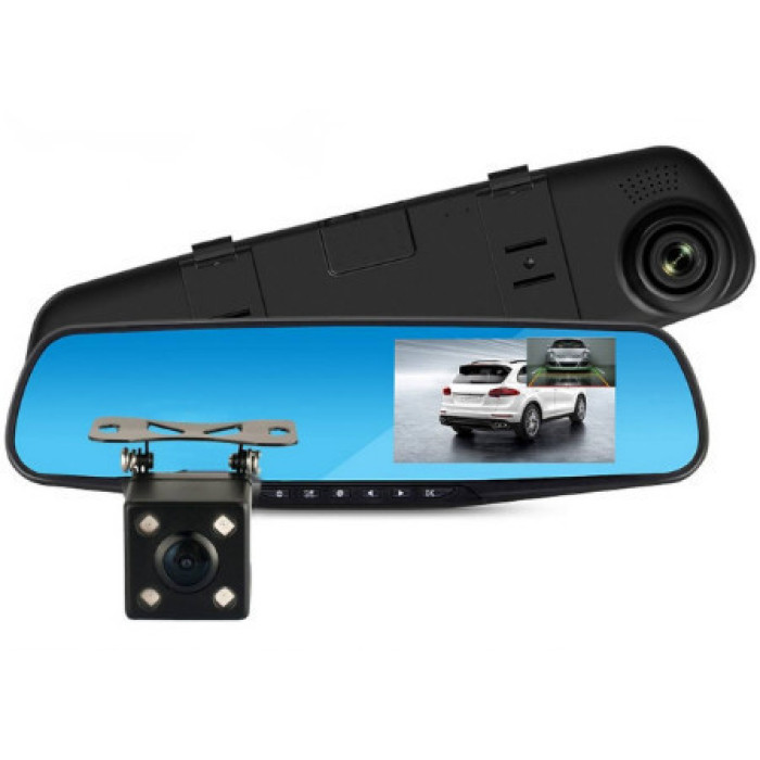 Відеореєстратор - дзеркало Dvr L9000 Full HD Автомобільний реєстратор із двома камерами