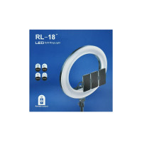 Світлодіодна кільцева LED лампа RL-18 M45, Селфі-кільце з пультом + сумка в комплекті, 45 см