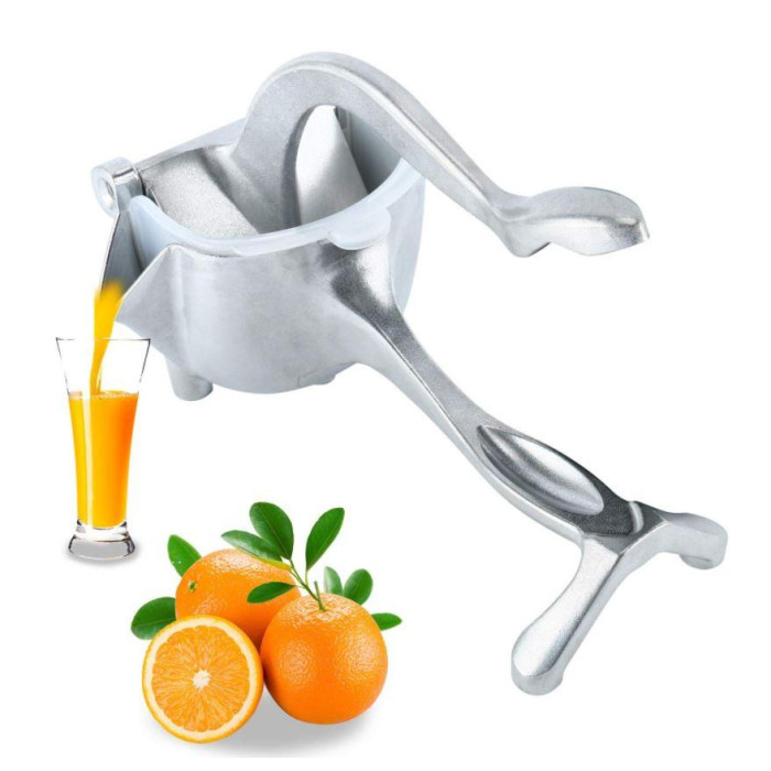 Ручний соковитискач-прес для фруктів та цитрусових Hand Juicer металевий із затискачем