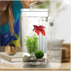 Акриловий акваріум для рибок My Fun Fish Самоочисний міні-акваріум з краном для легкого очищення