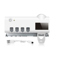 Автоматичний дозатор - диспенсер зубної пасти Toothbrush sterilizer / УФ-стерилізатор / Тримач зубних щіток / Органайзер для ванної W-020