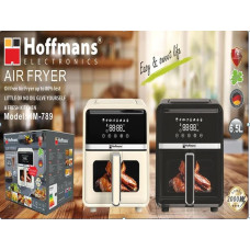 Аерофритюрниця Hoffmans HM-789 6,5 л • Сенсорний аерогриль-мультипіч Hoffmans 2000 Вт із 8 програмами приготування