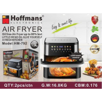 Аерофритюрниця Hoffmans HM-792 15 л • Мультипіч-аерогриль Hoffmans 2400 Вт із двома ТЕНами та сенсорним керуванням