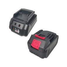 Акумуляторна кутова шліфмашина RED 48V MA798 червона • Болгарка на акумуляторі з 2 батареями, кейсом і комплектом для різання та шліфування