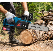 Акумуляторна ланцюгова пилка DOMOTEC Chain Saw 12″/16″ 96V • Садова акумуляторна пилка DOMOTEC Chain Saw 12″/16″ 96V з 2 шинами 305/406 мм і 2 акумуляторами