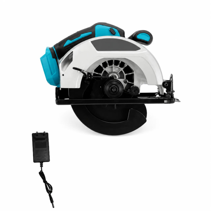 Акумуляторна циркулярна пилка DOMOTEC 7″ 96V • Бездротова дискова пилка DOMOTEC 7″ 96V 800 Вт з диском 185 мм і 2 акумуляторами для дерева