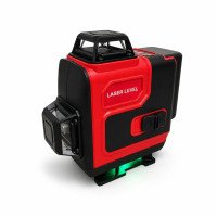 Акумуляторний лазерний рівень KRAFFTEC 4D 16 ліній з Bluetooth і штативом • Самовирівнювальний лазерний нівелір для ремонту, будівництва та розмітки