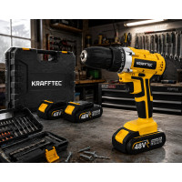 Акумуляторний шуруповерт KRAFFTEC 48V 6Ah • Шуруповерт KRAFFTEC 48V 6Ah для складання меблів, монтажу кріплення та ремонтних робіт