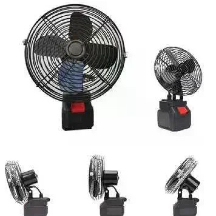 Акумуляторний вентилятор Lithium Electric Fan 48V чорний • Портативний бездротовий вентилятор з Li-ion акумулятором для дому, дачі, офісу та відпочинку