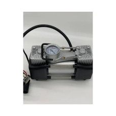 Автомобільний компресор двопоршневий Air Compressor 12V 628-4x4 • Електричний насос для шин від прикурювача 12 В з манометром для автомобіля, позашляховика, кросовера і дороги