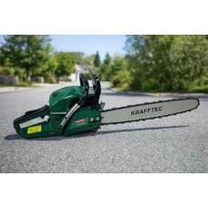 Бензопила KRAFFTEC 6500 Вт 45 см • Бензинова ланцюгова пилка KRAFFTEC 58 см³ 9500 об/хв із шиною 45 см для дров і саду