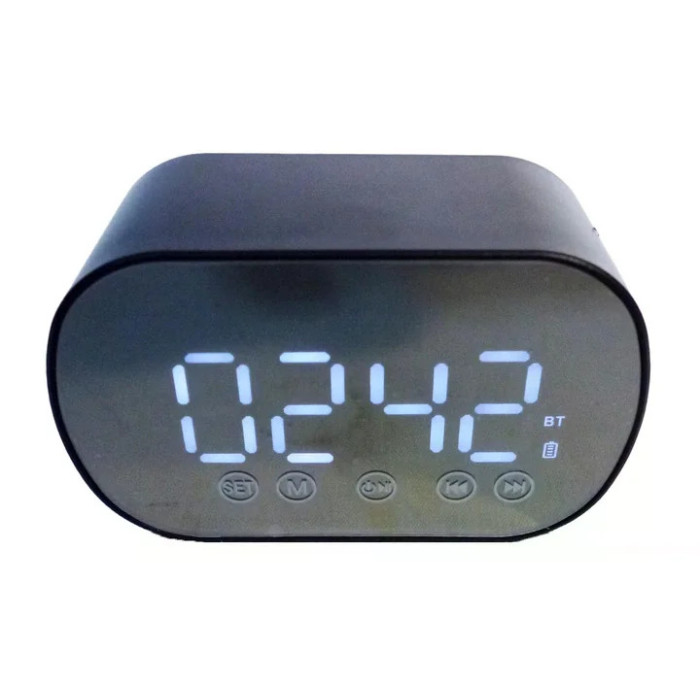 Bluetooth колонка з годинником S15 BT ∙ Портативна бездротова колонка з будильником, FM-радіо, LED-дисплеєм і підтримкою microSD