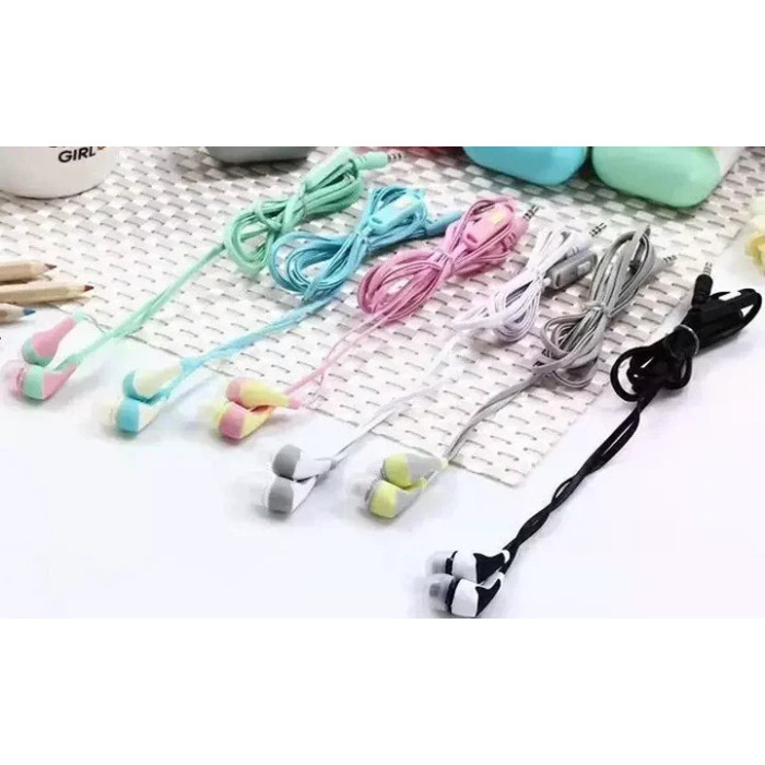 Дротові навушники Keeka Fruit MC-125 • Вакуумна гарнітура Keeka Fruit MC-125 з мікрофоном, mini-Jack 3,5 мм і кейсом, асорті 6 видів