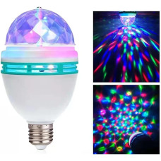 Диско лампа Ball RHD-15 LY 399 • Світлодіодна обертова диско-лампа Ball RHD-15 LY 399 E27 RGB для вечірок і свят