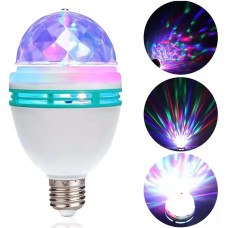 Диско лампа Ball RHD-15 LY 399 • Світлодіодна обертова диско-лампа Ball RHD-15 LY 399 E27 RGB для вечірок і свят