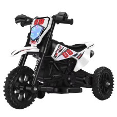 Дитячий електромотоцикл Cool Mountain 26X-130 білий з LED і музикою • Дитячий електричний мотоцикл Cool Mountain 26X-130 з пультом, USB та акумулятором білий