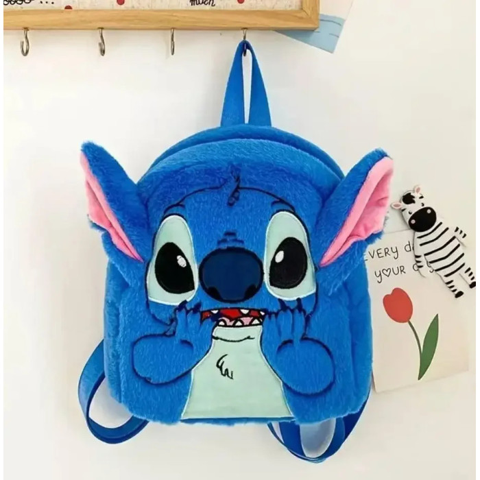Дитячий м’який рюкзак Стіч Lilo Stitch з вушками • Плюшевий рюкзак для дівчинки і хлопчика, дитячий рюкзак Stitch для садка, прогулянок і подарунка