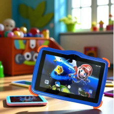 Дитячий планшет Kidiby K85 у прогумованій кришці з Wi-Fi на Android 7 дюймів • Дитячий Android планшет у захисному чохлі для ігор, навчання, мультфільмів і подарунка дитині