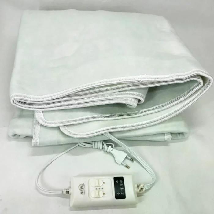 Електропростирадло Electric Blanket 150×120 см з підігрівом і 2 температурними режимами • Простирадло з електропідігрівом Electric Blanket 150×120 см 40/80 Вт для ліжка