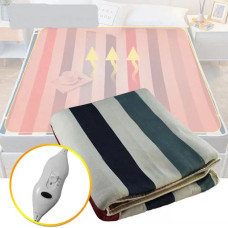 Електропростирадло Electric Blanket 150×120 см з регулюванням температури, різнокольорові смуги • Електричне простирадло Electric Blanket 150×120 см 86 Вт для прогрівання ліжка
