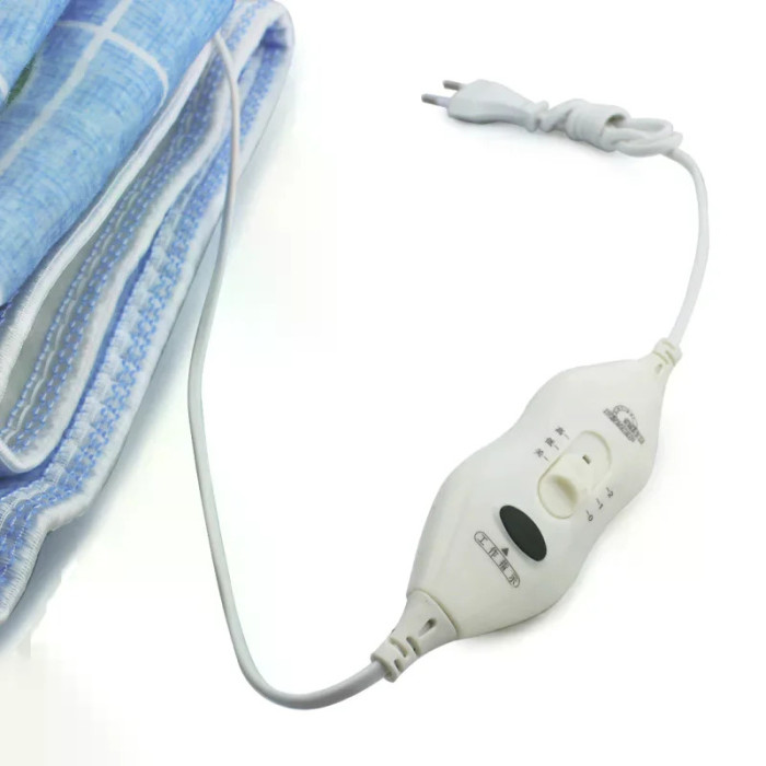 Електропростирадло Electric Blanket 150×170 см з 2 режимами підігріву, клітинка з вишнями • Електричне простирадло Electric Blanket 220 В з терморегулятором для ліжка