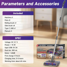 Електровіник Cordless Hand Sweeper 360 • Акумуляторний електровіник Cordless Hand Sweeper 360 15 Вт з LED-підсвічуванням і контейнером 300 мл