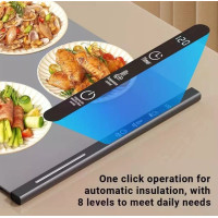 Електричний килимок для підігріву їжі DT-555 • Складаний силіконовий підігрівач страв DT-555 250 Вт 38×67 см з регулюванням 50–120°C і таймером