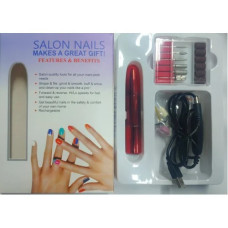 Фрезер для манікюру та педикюру Flawless Salon Nails червоний • Портативна машинка для нігтів з насадками для домашнього догляду