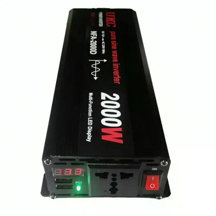 Інвертор 5 CORE 2000W 12V з чистою синусоїдою • Перетворювач 5 CORE 2000W 12V-220V AC/DC Pure Sine Wave для резервного живлення