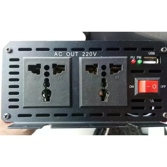 Інвертор 5 CORE UN-3061 5000W 12V • Перетворювач напруги 5 CORE UN-3061 12V-220V 2200 Вт з USB та охолодженням