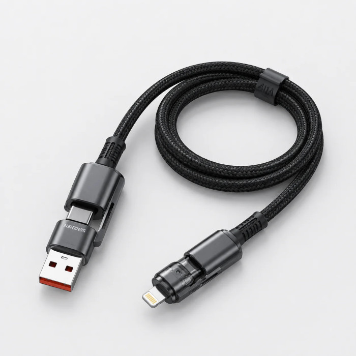 Кабель USB — Lightning 26X-197 1 м • Посилений зарядний кабель 26X-197 USB — Lightning для швидкого заряджання та передавання даних