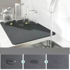 Килимок для сушіння посуду PVC mat 40×30 см • Кухонний килимок-підставка 40×30×0,4 см для тарілок, чашок і столових приборів