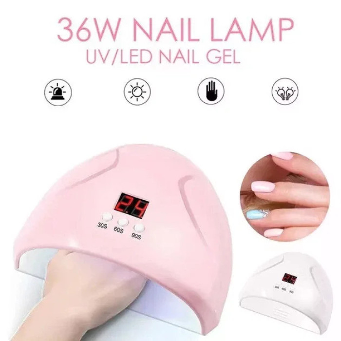 Лампа для манікюру FD-258 Beauty Nail 36W • Сушарка для нігтів FD-258 Beauty Nail 36W із сенсором і таймером 10/20/30 секунд