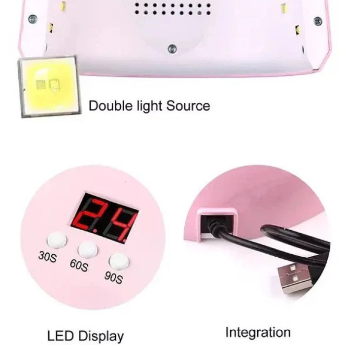 Лампа для манікюру FD-258 Beauty Nail 36W • Сушарка для нігтів FD-258 Beauty Nail 36W із сенсором і таймером 10/20/30 секунд