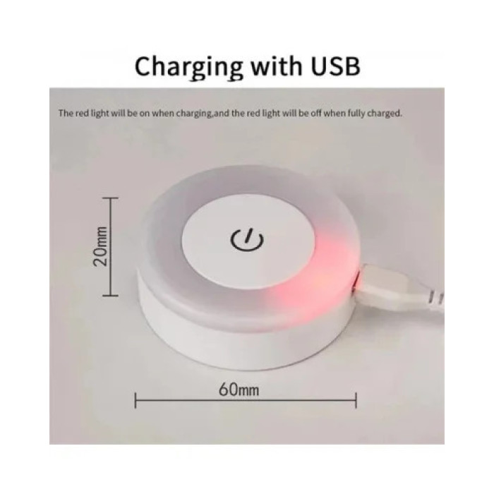 Лампа світильник нічник LED SK із сенсорним перемикачем MicroUSB KAR24 • Настільний LED нічник для дому, спальні та дитячої • Сенсорна лампа світильник із зарядкою MicroUSB